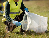 Waste crew performing local cleanup